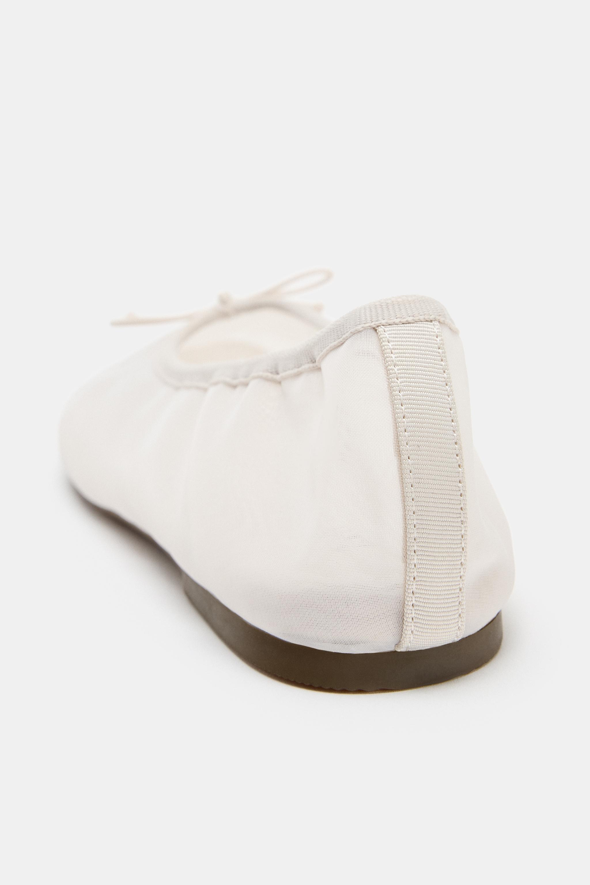 MESH BALLET FLATS WITH BOW